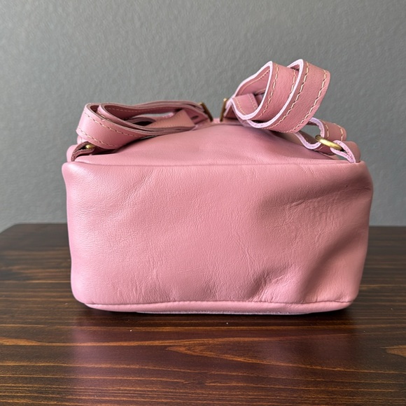 NEW Portland Leather Vintage Pink Mini Snap Backpack - Picture 7 of 10